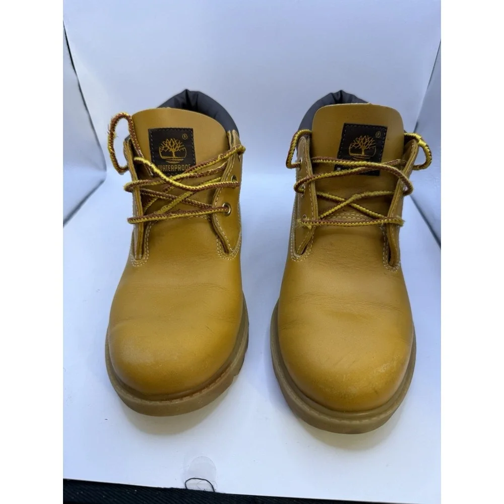 Timberland Style Yellow Leather Work Boots Men's US 5.5M‎ Waterproof